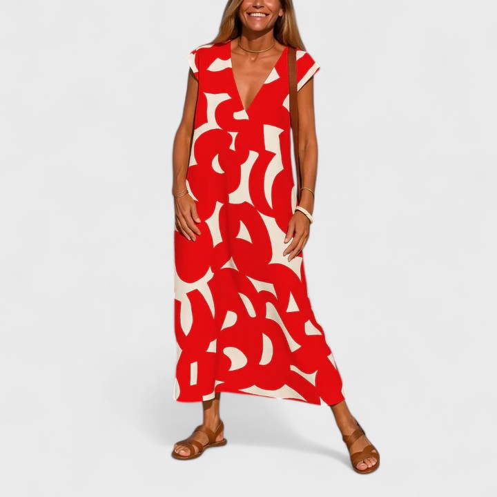 Valery - Flowing V-Neck Dress